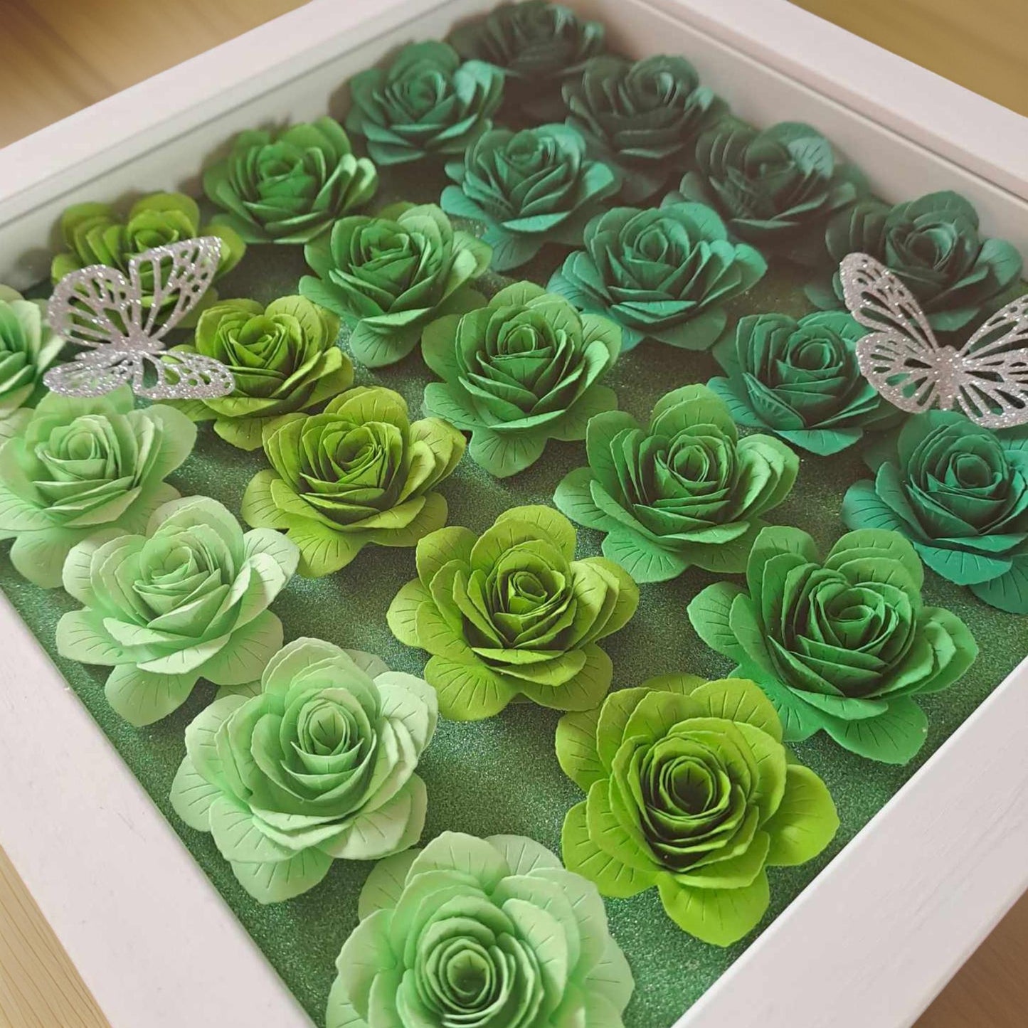 Ombre Flower Shadow Box - 10 x 10