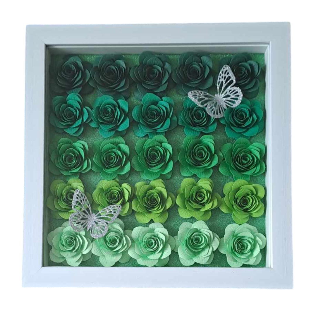 Ombre Flower Shadow Box - 10 x 10