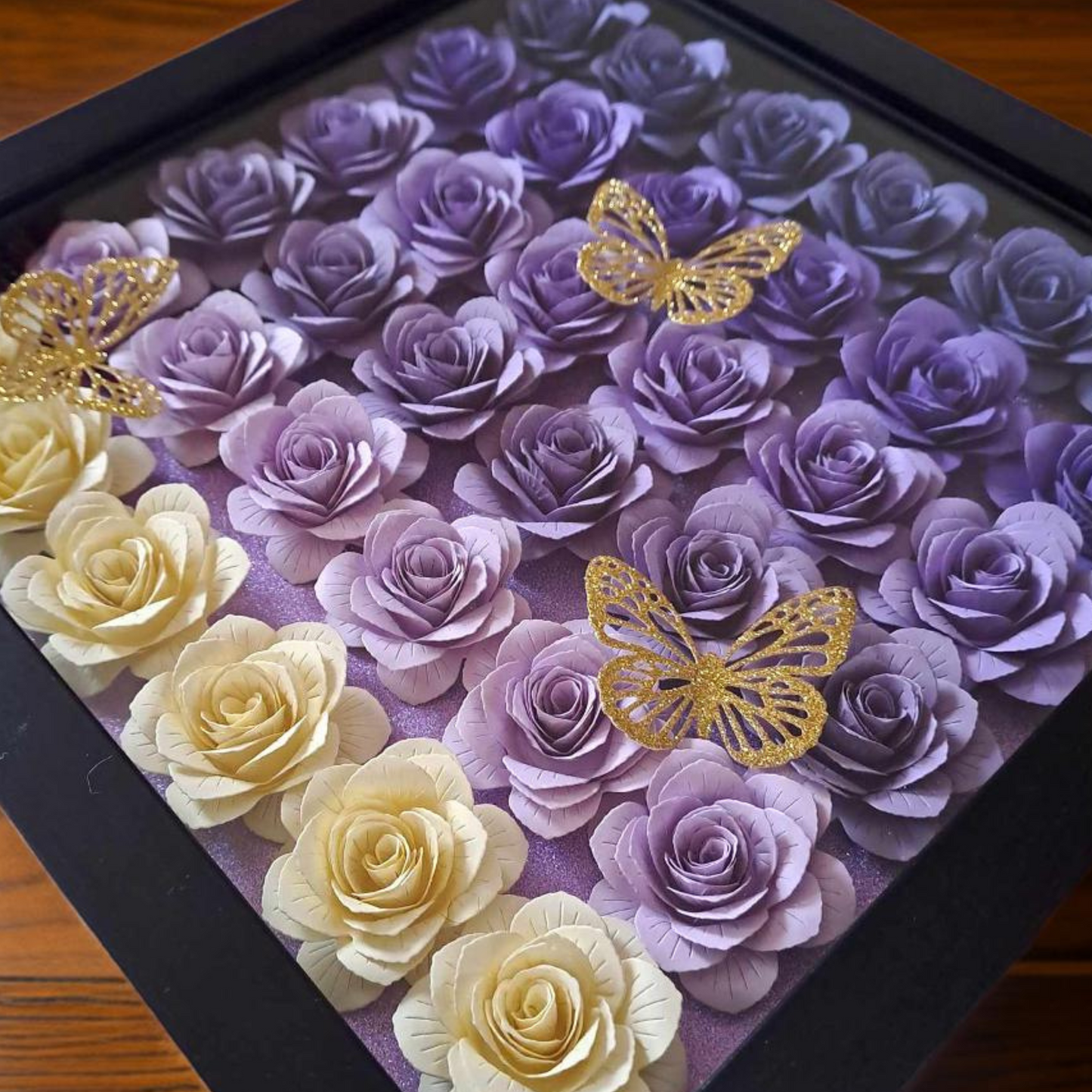 Ombre Flower Shadow Box - 11 x 11