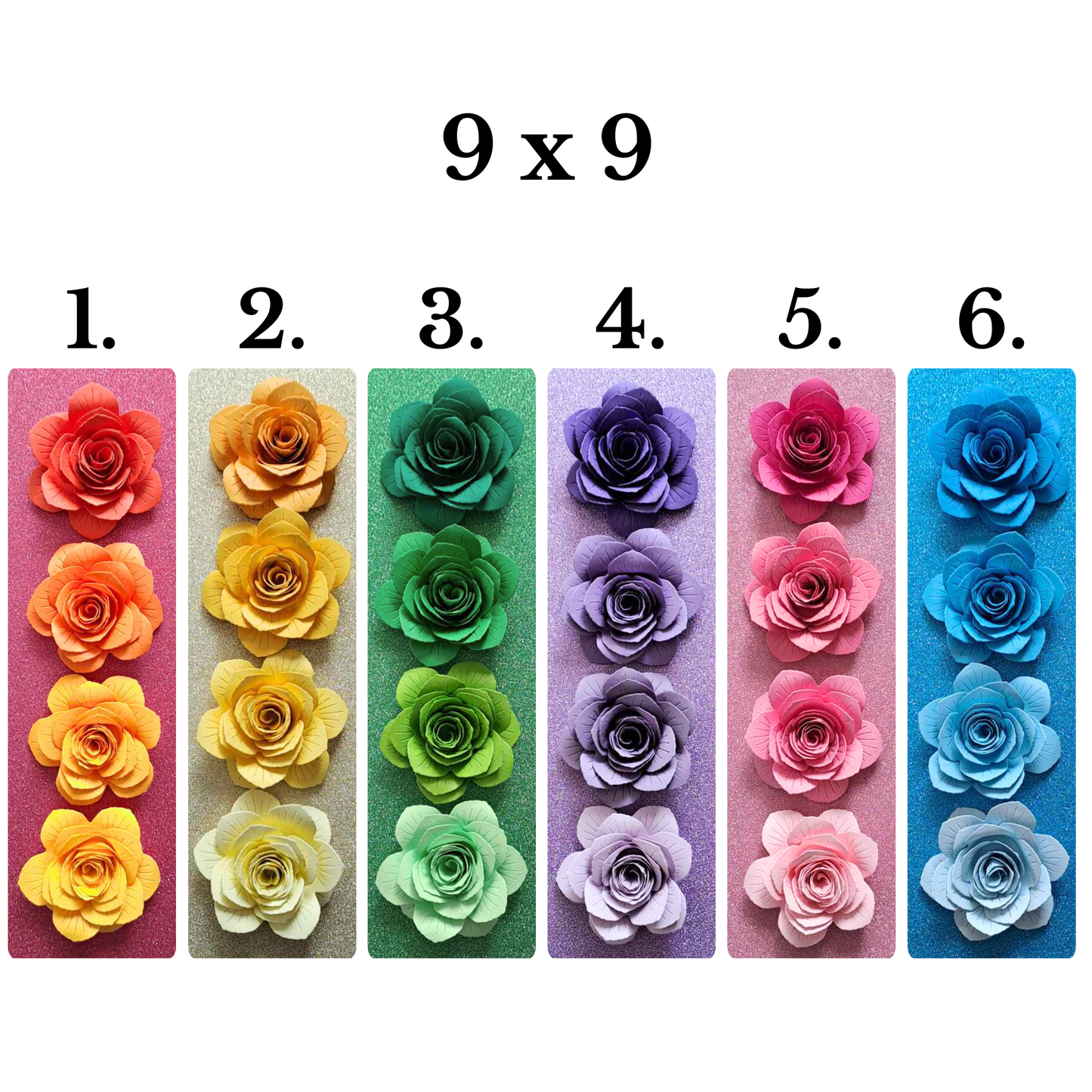 Circle Rose Monogram - Ombre Flower Shadow Box