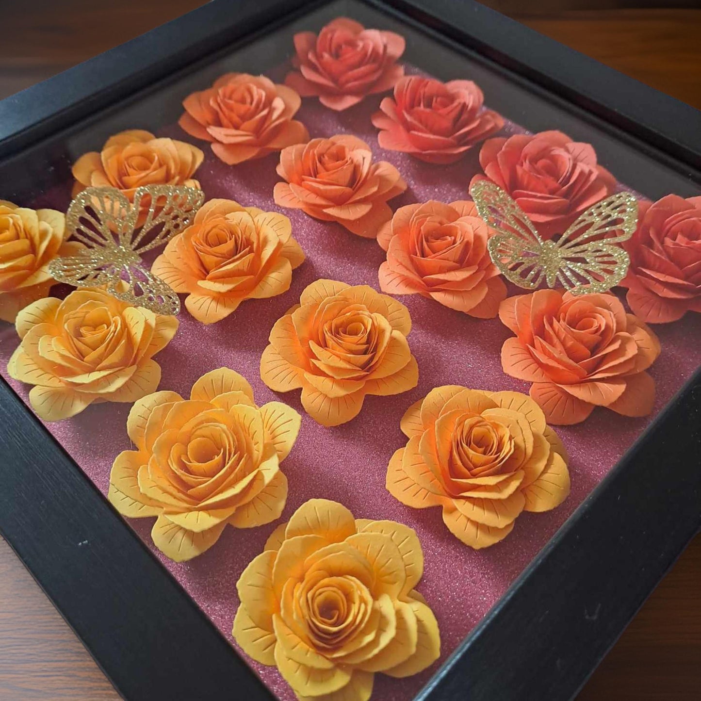 Ombre Flower Shadow Box - 9 x 9