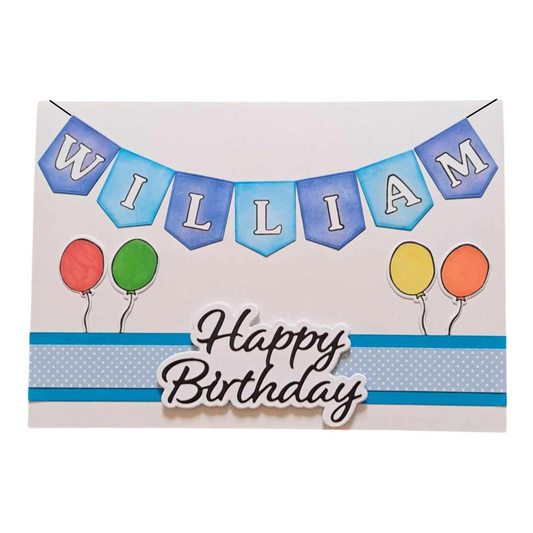 Personalised Banner Birthday Card