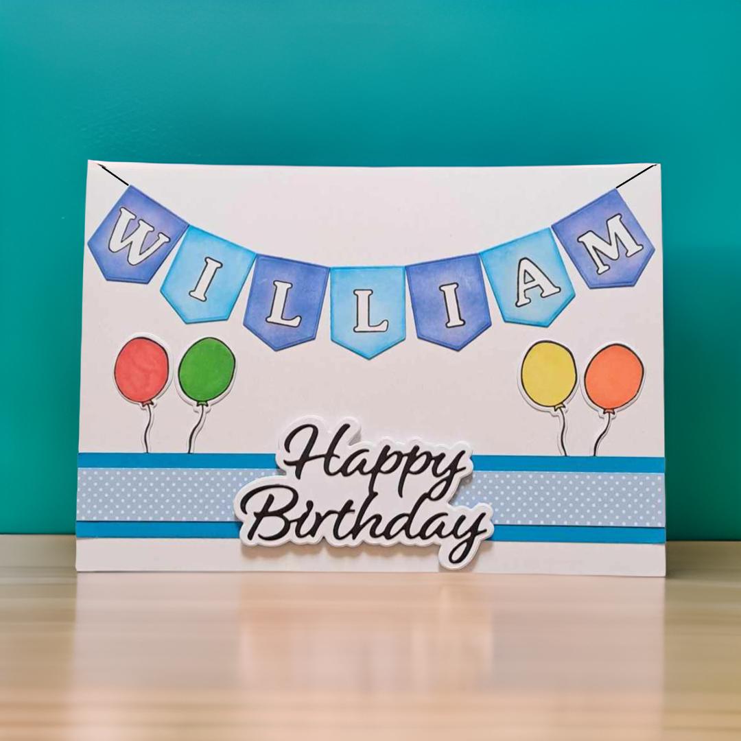 Personalised Banner Birthday Card