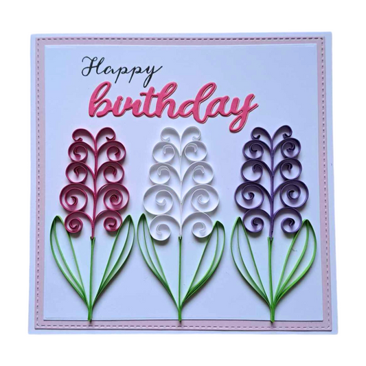 Quilled Hyacinth Birthday Card