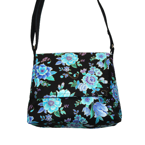 Blue Floral Small Shoulder Bag