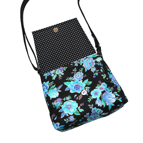 Blue Floral Small Shoulder Bag