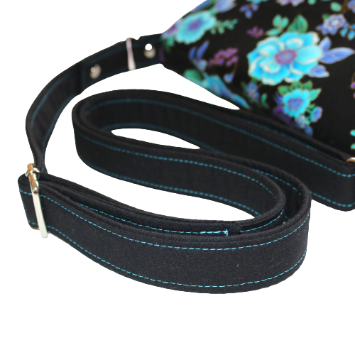 Blue Floral Small Shoulder Bag